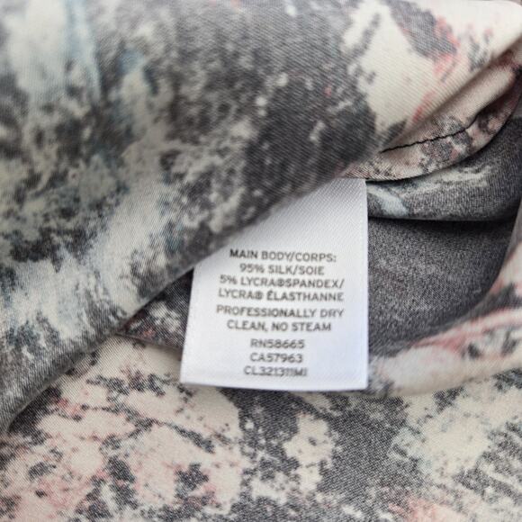 Classiques Entier Sleeveless Silk Top Colorful Abstract Classic Chic Luxe Size S - Picture 8 of 8